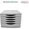 Deflecto A4 Desktop Drawer Organiser 5 Drawers - 1 x 60mm and 4 x 30mm Drawer Tower Unit Grey -