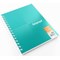 Silvine Luxpad Twin Wire FSC Notebook, A5+, Ruled With Margin, 200 Pages, Green, Pack of 3