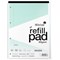 Silvine SEN Refill Pad, A4, Ruled With Margin, Tinted Coloured Papers, 100 Pages, Blue, Pack of 5
