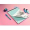 Silvine SEN Refill Pad, A4, Ruled With Margin, Tinted Coloured Papers, 100 Pages, Blue, Pack of 5