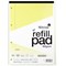 Silvine SEN Refill Pad, A4, Ruled With Margin, Tinted Coloured Papers, 100 Pages, Yellow, Pack of 6