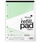 Silvine SEN Refill Pad, A4, Ruled With Margin, Tinted Coloured Papers, 100 Pages, Green, Pack of 6