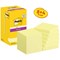Post-it Super Sticky Notes 76x76mm Canary Yellow Promo Pack 90 Sheets per Pad (Pack 8 + 4 Free) - 7100290174