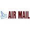 Trodat Office Printy Self-inking Stamp / "Airmail" / Reinkable / Red & Blue