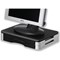 Monitor/Printer Stand, Rotary Plate, Black & Silver