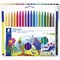 Staedtler Noris Fibre-Tip Pen 1mm Line Assorted Colours (Pack 20) -