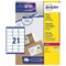 Avery Laser Address Labels 63.5 x 38.1 mm White (Pack 210 Labels) - L7160-10