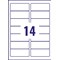 Avery Inkjet Address Labels 99.1 x 38.1 mm White (Pack 140 Labels) - J8163-10