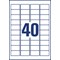 Avery Mini Multipurpose Labels 45.7 x 25.4 mm White (Pack 4000 Labels) - L7654-100