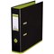 Elba MyColour A4 Lever Arch File, Plastic, 80mm Spine, Black & Lime