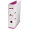 Elba MyColour A4 Lever Arch File, Plastic, 80mm Spine, White & Pink