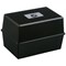 5 Star Card Index Box, Capacity: 250 Cards, 127x76mm, Black