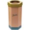 2Work Recycling Bin, 120 Litres, Green, Pack of 3