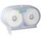 2Work Micro Twin Toilet Roll Dispenser, Clear