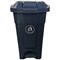 2Work Wheelie Bin with Foot Pedal 70 Litre Dark Grey