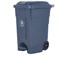 2Work Wheelie Bin with Foot Pedal 70 Litre Dark Grey