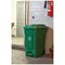 2Work Wheelie Bin with Foot Pedal 70 Litre Dark Green