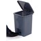 2Work Pedal Bins 15 Litre Grey Pack of 3