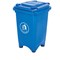 2Work Static Bin with Feet 50 Litre Blue