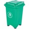 2Work Static Bin with Feet 50 Litre Green