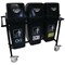 2Work Mobile Recycling Trolley with 3x60 Litre Bins