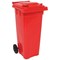 2Work Wheelie Bin 140 Litre Red