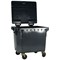 2Work Wheelie Bin 1100 Litre with Flat Lid Green