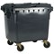 2Work Wheelie Bin 1100 Litre with Flat Lid Grey