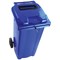 2Work Wheelie Bin Waste Slot Lid 140 Litre Blue