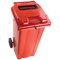 2Work Wheelie Bin Waste Slot Lid 140 Litre Red