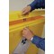 2Work Wheelie Bin Clinical Waste 660 Litre 4 Wheel Lock Yellow
