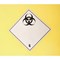 2Work Wheelie Bin Clinical Waste 660 Litre 4 Wheel Lock Yellow