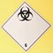 2Work Wheelie Bin Clinical Waste 80 Litre 2 Wheel Lock Yellow