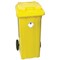 2Work Wheelie Bin Clinical Waste 120 Litre Lockable Yellow