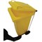 2Work Wheelie Bin Refuse 120 Litre 2 Wheel Pedal Yellow