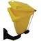 2Work Wheelie Bin Refuse 80 Litre 2 Wheel Pedal Yellow