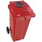 2Work Wheelie Bin 120 Litre with Bottle Bank Aperture and Lock