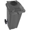 2Work Wheelie Bin 240 Litre with Bottle Bank and Lock Grey