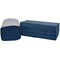 2Work 1-Ply I-Fold Hand Towels, Blue, Pack of 3600