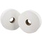 2Work Jumbo Toilet Roll, 2-Ply, Core 76mm, Pack of 6