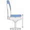 5 Star Office 1 Lever High Back Permanent Contact Chair Blue 480x450x490-590mm
