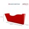 Deflecto 3 x A4 Landscape Wall Pocket Literature File with Hanging Bracket Red/Yellow/Blue -
