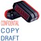 Trodat 3-in-1 Stamp Stack Professional - "Confidential", "Copy" & "Draft"