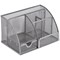 5 Star Mesh Desk Organiser, Scratch-resistant with Non-marking Rubber Pads, Silver