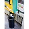 Durable Metal Waste Bin with Fire Extinguishing Lid, 60 Litre, Black