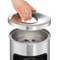 Durable Round Metal Waste Bin with Fire Extinguishing Ashtray, 17L Bin/2L Ashtray, Silver