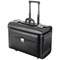 Alassio Silvana Trolley Pilot Case, 2 Combination Locks, Leather-look, Black