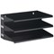 Durable 3-Tier Recycled Metal Sorting Rack with Optional Wall Mounting, Black