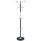 5 Star Hat and Coat Stand, Chrome, Tubular Steel, Umbrella Holder, 5 Pegs, 5 Hooks