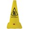 JSP Safety Cone PVC Caution Slippery Surface H500mm Yellow/Black text